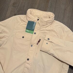 LL Bean Men’s Insulated Travel Jacket Vintage Khaki Size Large Tall